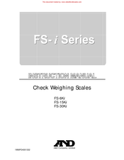 A&D FS-30Ki Instruction Manual