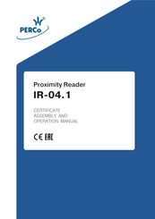 PERCo IR-04.1 Assembly And Operation Manual
