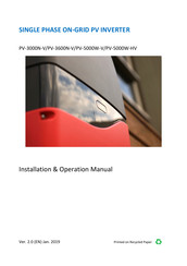 PrimeVOLT PV-5000W-HV Installation & Operation Manual