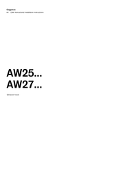Gaggenau AW250192 User Manual And Installation Instructions