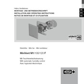 Helios MiniVent M1/150 F Installation And Operating Instructions Manual