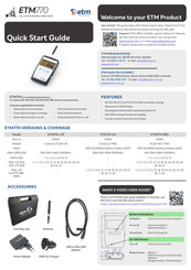 ETM ETM770-PRO Quick Start Manual