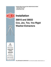 Milnor 30015C4T Installation Instructions Manual