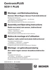 Becker CentronicPLUS Assembly And Operating Instructions Manual