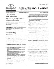 SNOWJOE SUNJOE SWJ806E-HTG Operator's Manual
