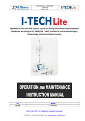 ATS Dental ITL500 Operation And Maintenance Instruction Manual