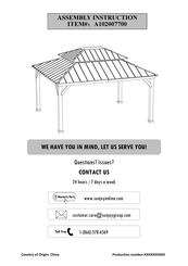 Sunjoy A102007700 Assembly Instruction Manual