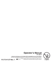Jonsered ST 224 P Operator's Manual