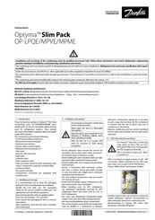 Danfoss Optyma Slim Pack OP-MPME Instructions Manual