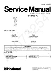 National ES8093-A3 Service Manual