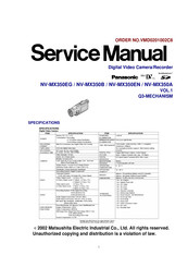 Panasonic NV-MX350EN Service Manual