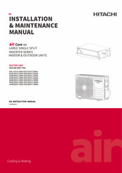 Hitachi RAS-B30TFTSNAA Installation & Maintenance Manual