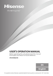 Hisense HFU210N6CVE User's Operation Manual