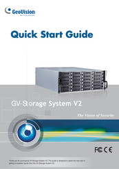GeoVision GV-Storage System V2 Quick Start Manual