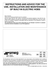 Smeg S232XC-1 Instructions For Use, Installation And Maintenance