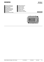 Siemens SEZ220 Operating Instructions Manual
