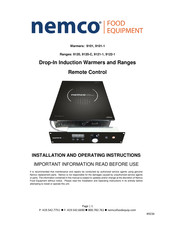 Nemco 9101-1 Installation And Operating Instructions Manual