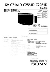 Sony KV-C2961D Service Manual