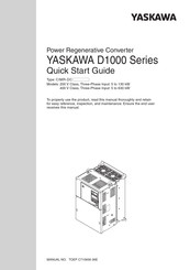 YASKAWA CIMR-DC4A0040AAA Quick Start Manual