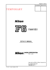 Nikon F6 Repair Manual