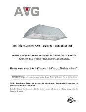 AVG AVC-276PS Installation Manual / Use And Care Manual