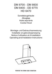 AEG HD6470M Operating And Installation Instructions