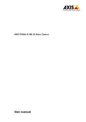 Axis P3905-R Mk III User Manual