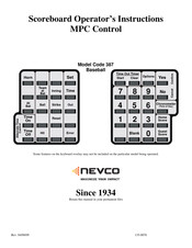 Nevco 387 Operator Instructions Manual