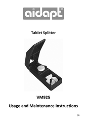 aidapt VM925 Usage And Maintenance Instructions