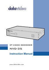 Datavideo NVD-35 Instruction Manual