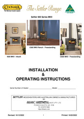 Shamic Sheetmetal Coonara CCF3 Installation & Operating Instructions Manual