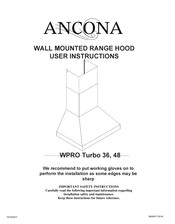 Ancona WPRO Turbo 48 User Instructions