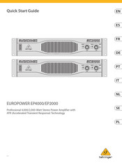 Behringer EUROPOWER EP2000 Quick Start Manual