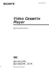 Sony SLV-XA127PL Operating Instructions Manual