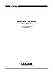 Leader LV 5800 Instruction Manual