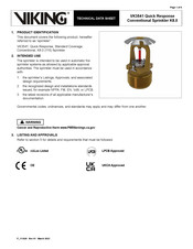 Viking VK3541 Technical Data Sheet