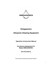 Omegasonics OMG-5036FSE Operation & Instruction Manual