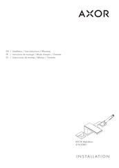 Hans Grohe AXOR MyEdition 47430 1 Series Installation Instructions Manual