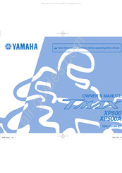 Yamaha TMax XP500 2012 Owner's Manual