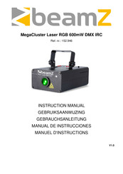 Beamz MegaCluster Laser RGB 600mW DMX IRC Instruction Manual