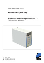 Delta PowerMaxx DMS-280 Installation & Operating Instructions Manual