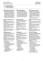 Pilz 21133-3FR-09 Operating Instructions Manual