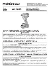 Metabo HPT WH18DC Instruction Manual