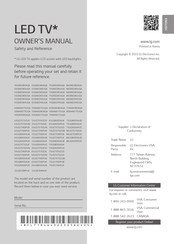 LG 75UQ7050ZUD Owner's Manual