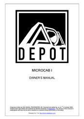 Ada MICROCAB I Owner's Manual