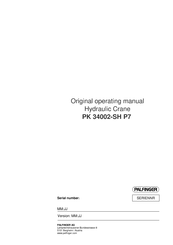 Palfinger PK 34002-SH P7 Original Operating Manual