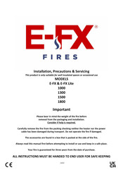 Flamerite Fires Glazer 1500 Installation, Precautions & Servicing
