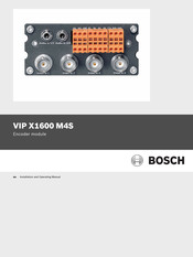 Bosch VIP X1600 M4S Installation And Operating Manual