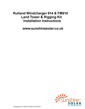 Sunshine Solar FM910 Installation Instructions Manual