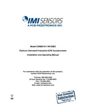 PCB Piezotronics Platinum Swiveler ICP IMI SENSORS EXM607A11/M100BZ Installation And Operating Manual